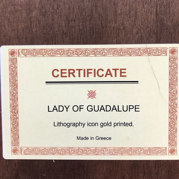 Our Lady of Guadalupe Gold Gilt Lithograph Icon - Picture 9 of 12